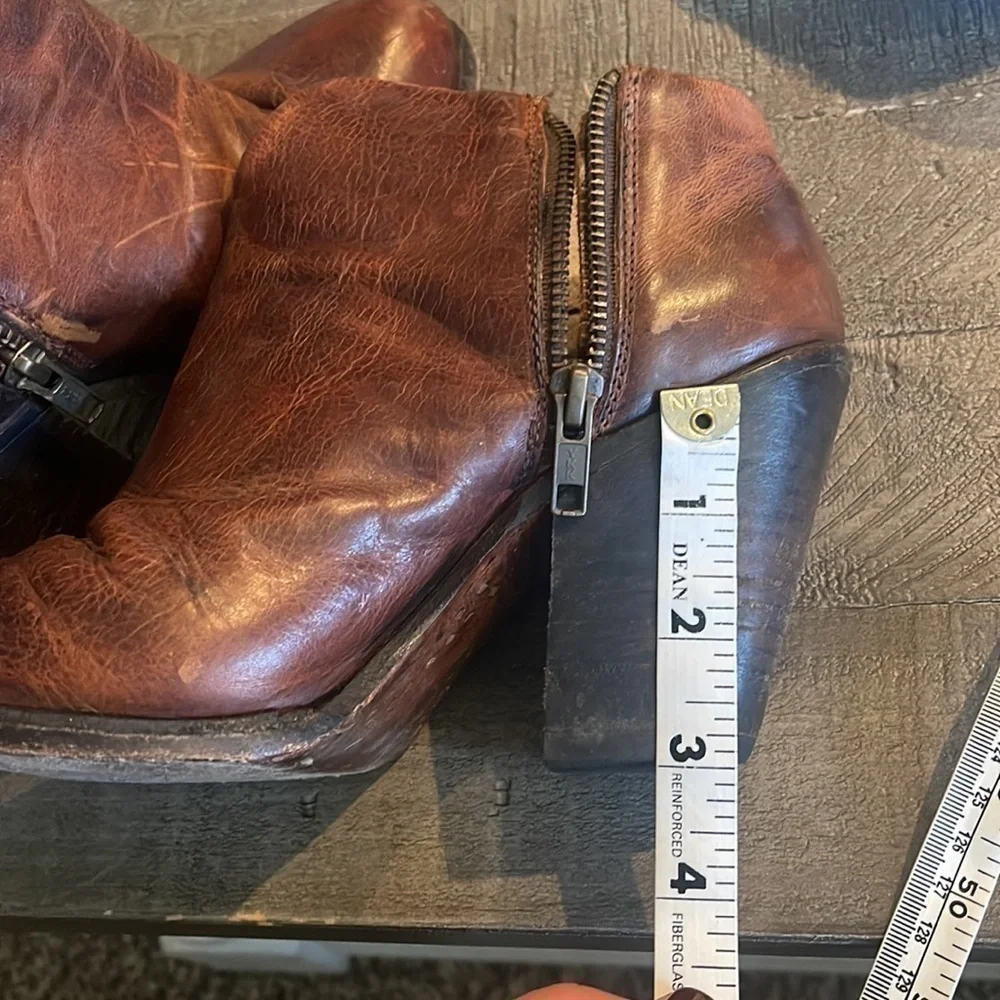 Freebirds Detroit cognac ankle boots